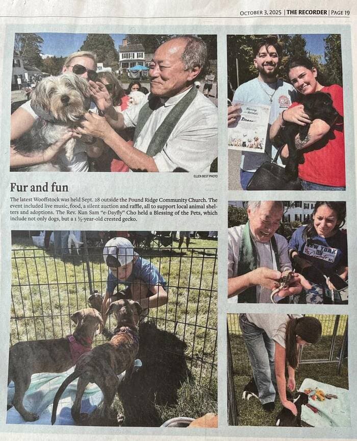 The Recorder article about Wooffstock 2025