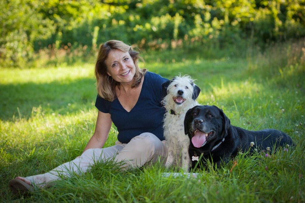 Dr. Renee Bayha with her dogs